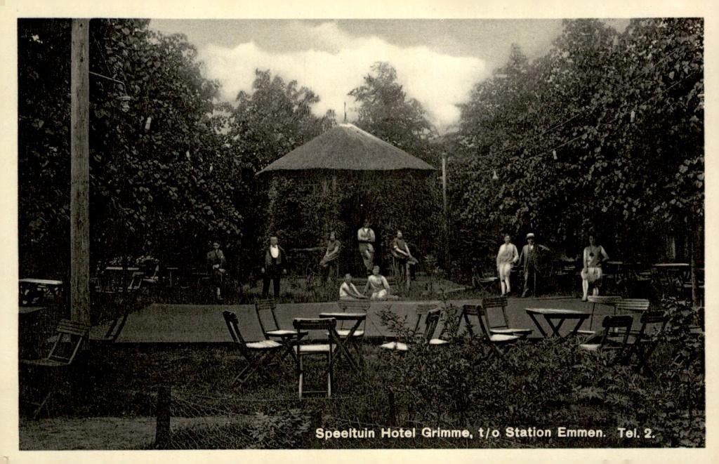 Emmen Speeltuin Hotel Grimme t/o station # 883, Verzenden, 1920 tot 1940, Ongelopen, Drenthe