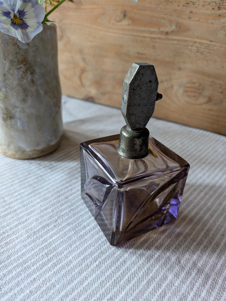Vintage parfum fles uit de jaren 30, Verzamelen, Ophalen of Verzenden, Gebruikt, Parfumfles