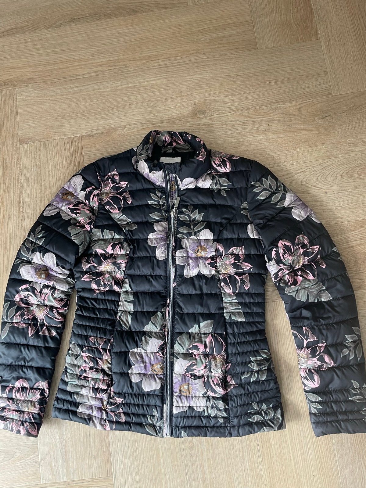 Miss Etam gewatteerde jas maat S, Kleding | Dames, Ophalen of Verzenden, Zo goed als nieuw, Maat 36 (S), Zwart
