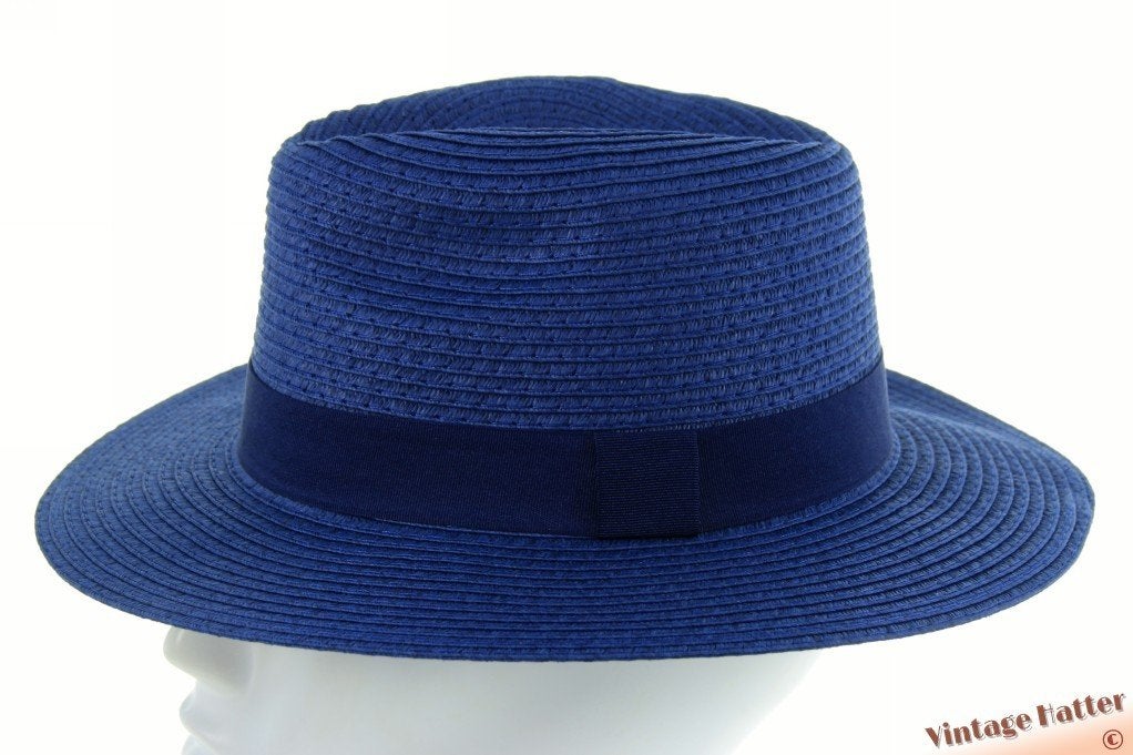 Zomer gleufhoed navy blauw gecoat papier 56-58 Nieuw, Kleding | Dames, Ophalen of Verzenden, Nieuw, One size fits all, Hoed