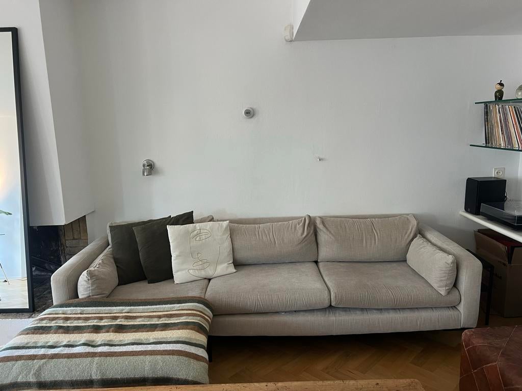 Wehkamp Nous living bank Rowan L-vormig, Huis en Inrichting, Ophalen, 250 tot 300 cm, Gebruikt, 75 tot 100 cm