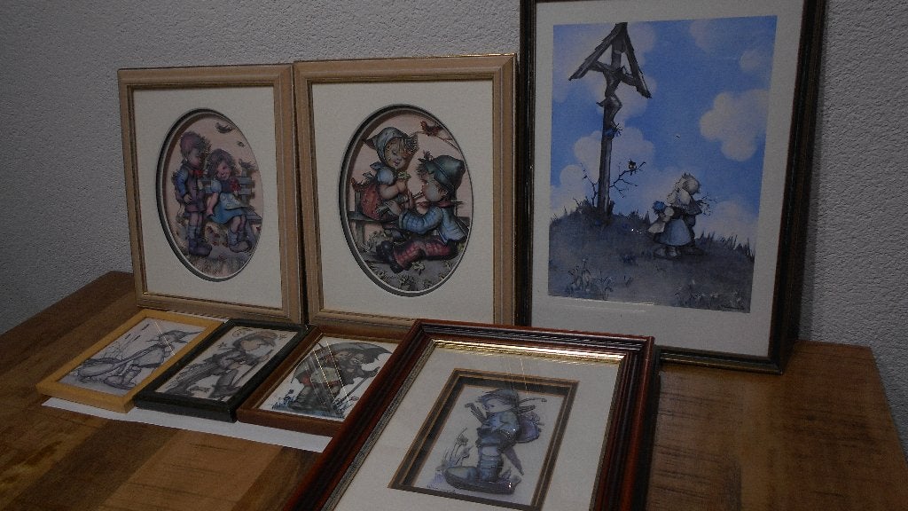 7x Hummel Goebles 3x 3 d schilderijen en anderen, Minder dan 50 cm, Ophalen of Verzenden, Zo goed als nieuw, Schilderij