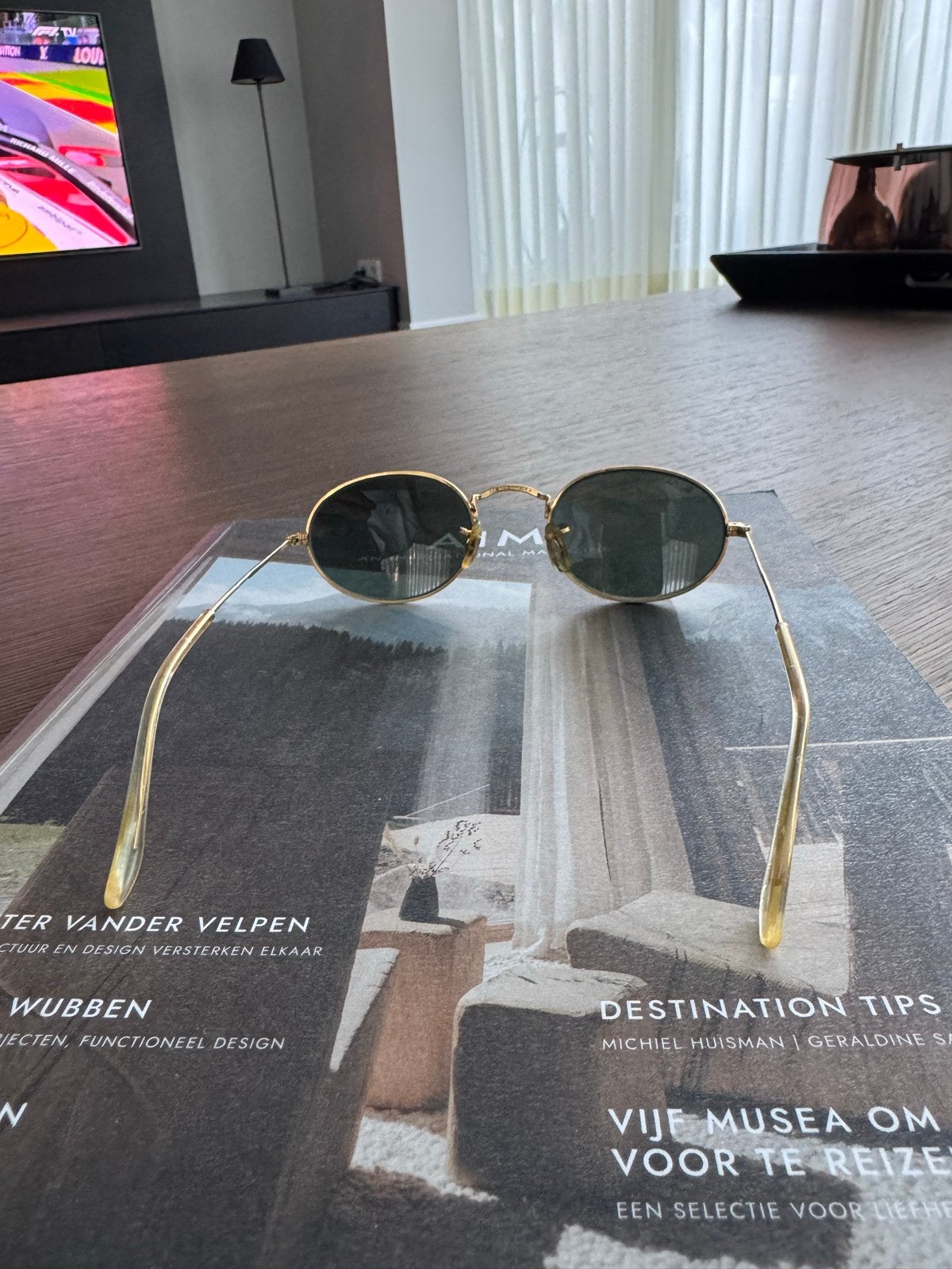 Vintage Ray-Ban B&L Uniseks Zonnebril met Groen Glas, Gebruikt, Zonnebril, Ophalen of Verzenden, Ray-Ban