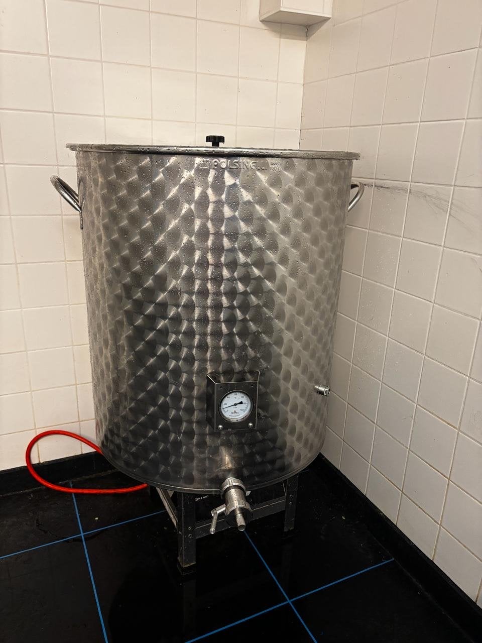 RVS Brouwketel met Thermometer - Polsinelli, Ophalen, Gebruikt