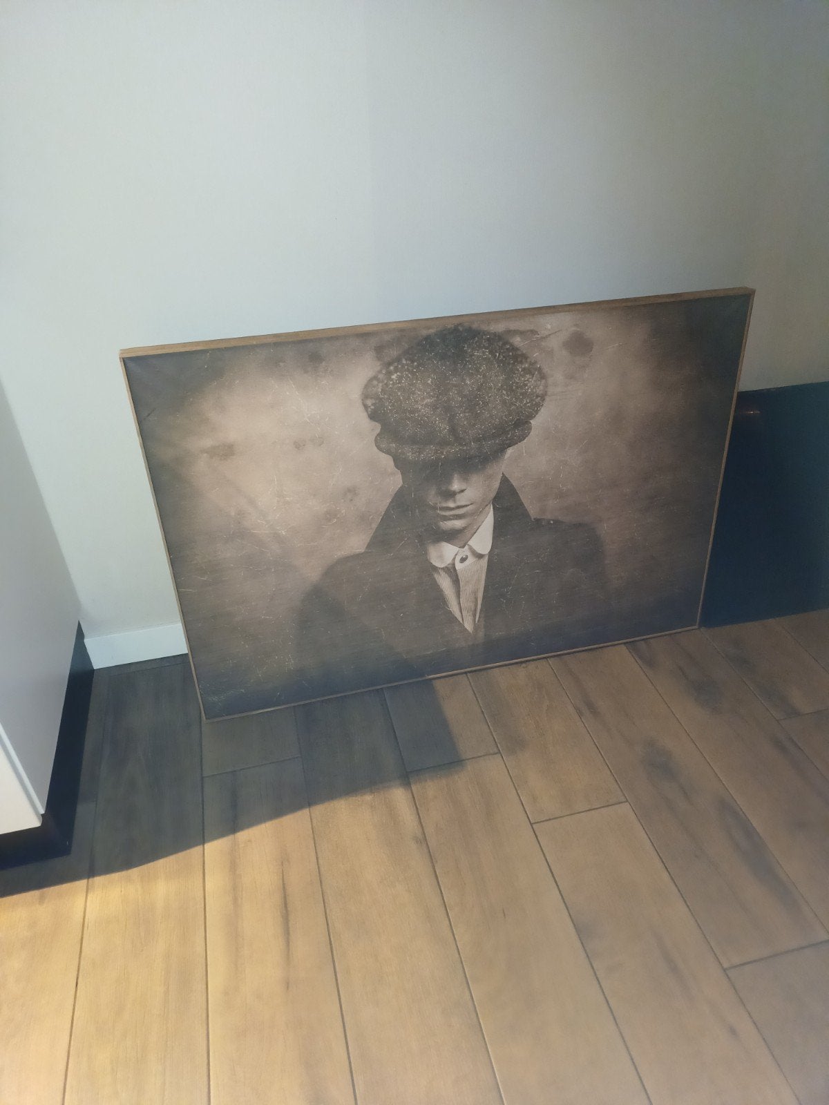 Schilderij Peaky Blinders - Thomas Shelby Portret, Film, Hout, Op houten frame, Ophalen of Verzenden