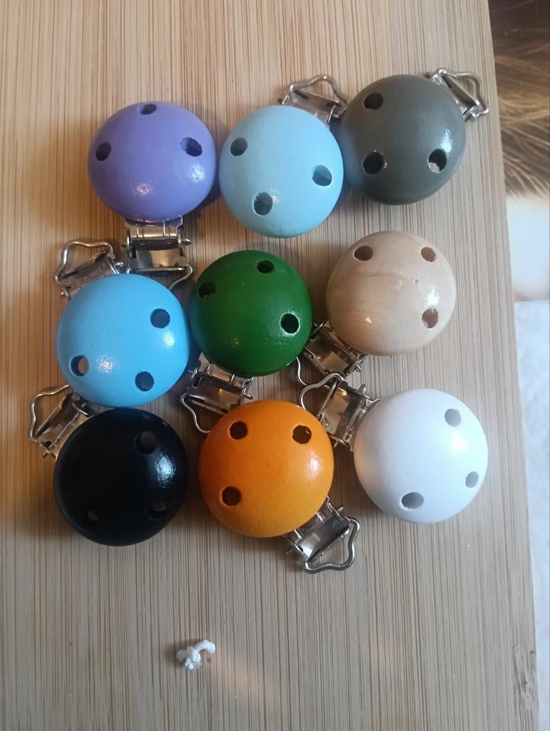9x Speenkoord Clips in diverse kleuren, Ophalen of Verzenden, Nieuw