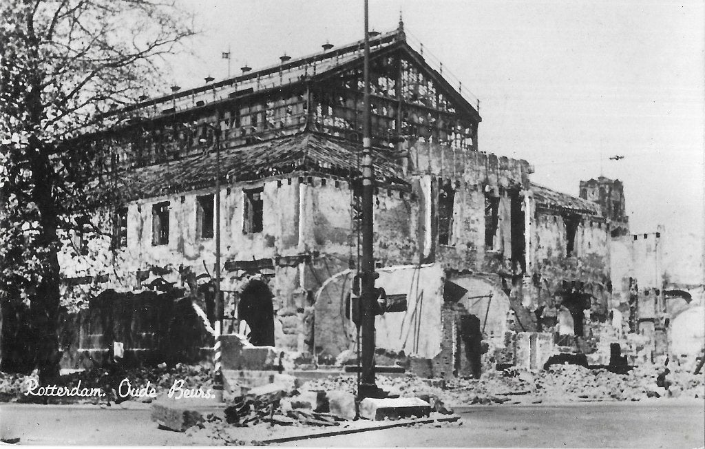 AK Rotterdam - Oude Beurs, Ophalen of Verzenden, 1940 tot 1960, Ongelopen, Zuid-Holland