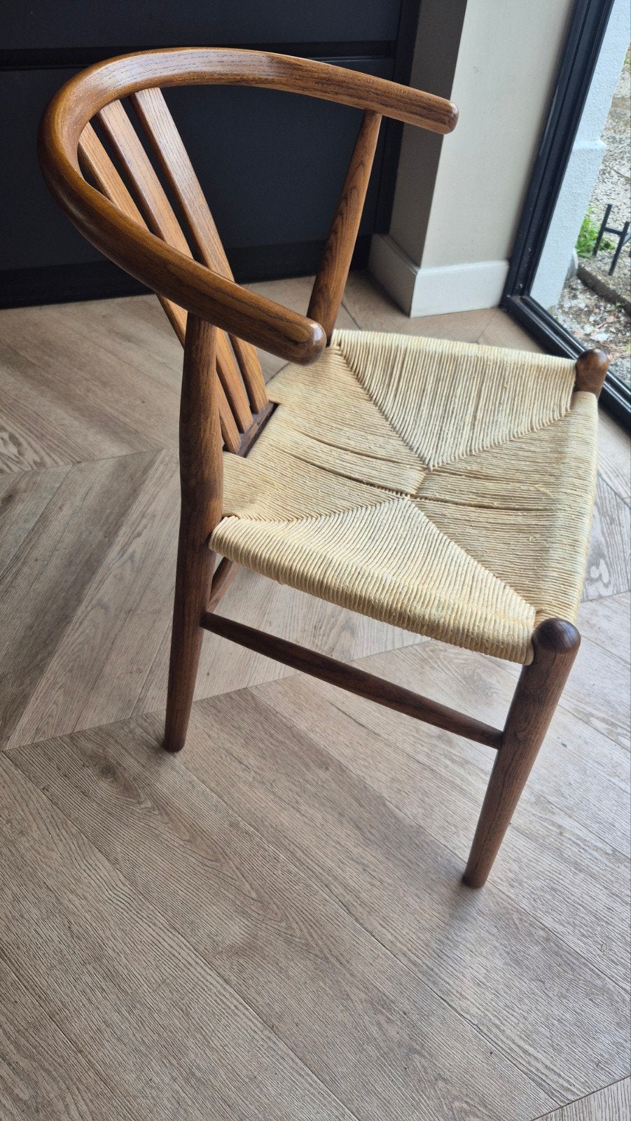 Wishbone stoel van Sklum, Huis en Inrichting, Ophalen, Vintage, Scandinavisch, Bruin, Hout