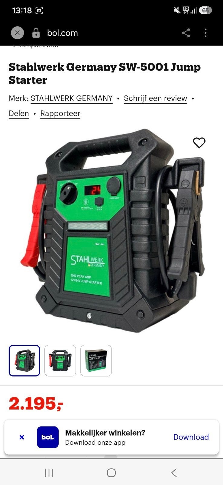 nieuw in doos jump starter 24 volt, Ophalen of Verzenden, Nieuw