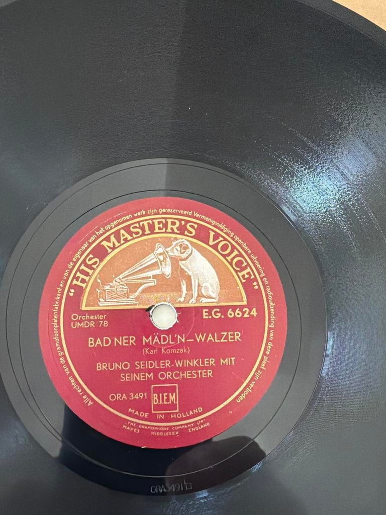 His Master's Voice 78 toeren plaat - Bad Ner Mädl'n-Walzer, Ophalen, Voor 1960, Gebruikt, 10 inch
