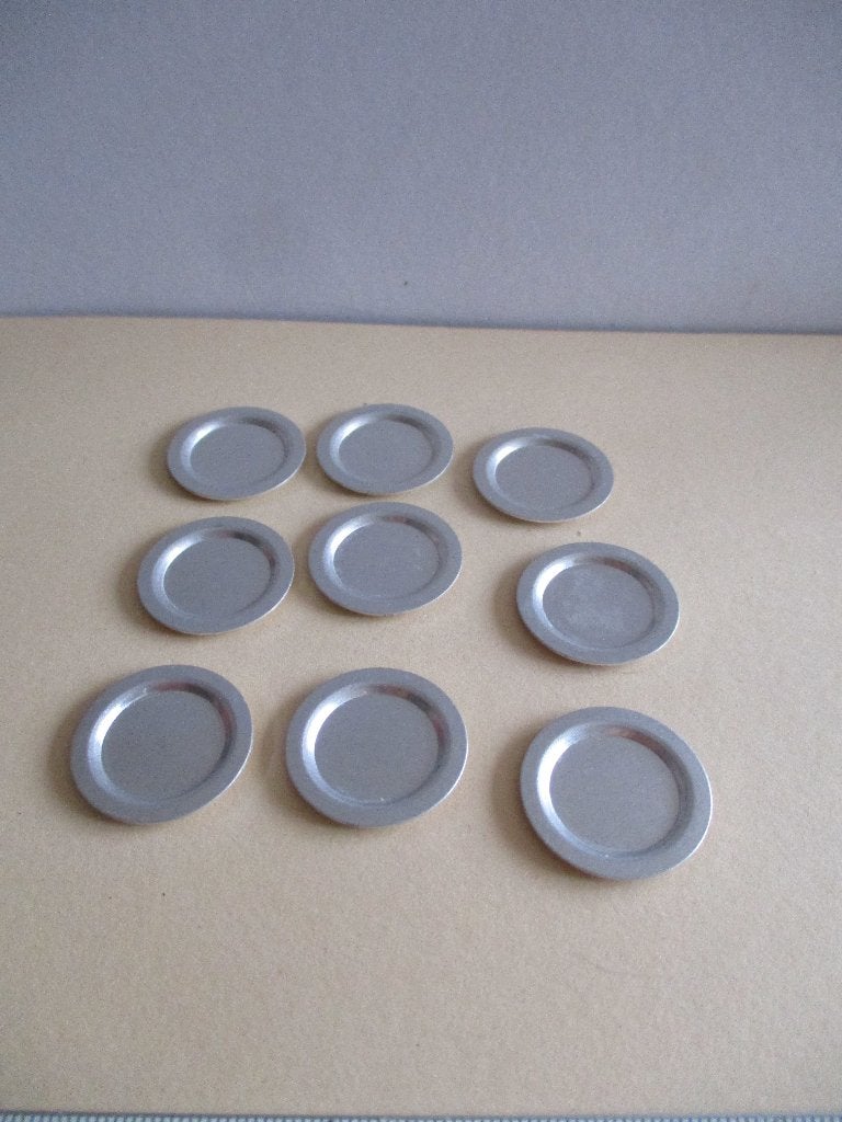poppenhuis 9 aluminium bordjes, Ophalen of Verzenden, Zo goed als nieuw, Decoratie