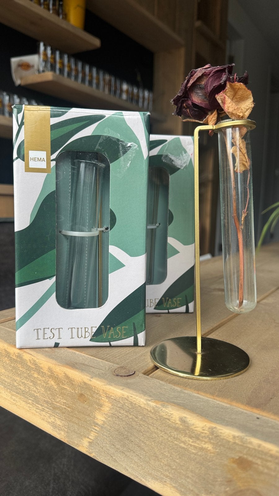 HEMA Vaasje, Overige kleuren, Nieuw, Ophalen of Verzenden, Glas