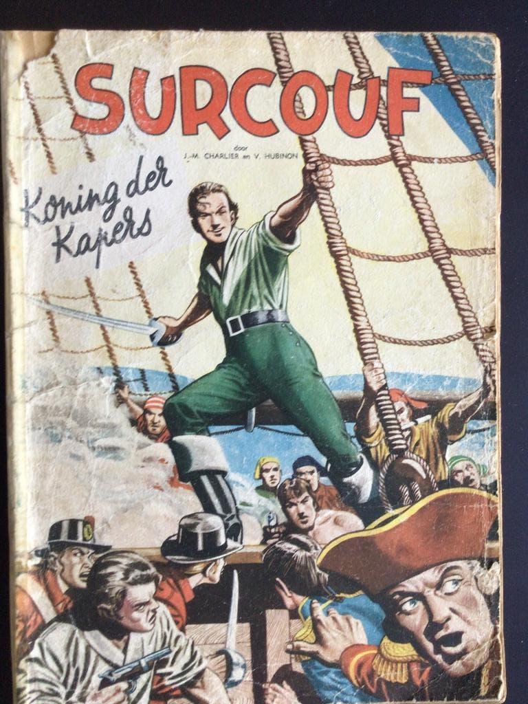 Surcouf - koning der kapers 1e druk 1952, Eén stripboek, Ophalen of Verzenden, Gelezen