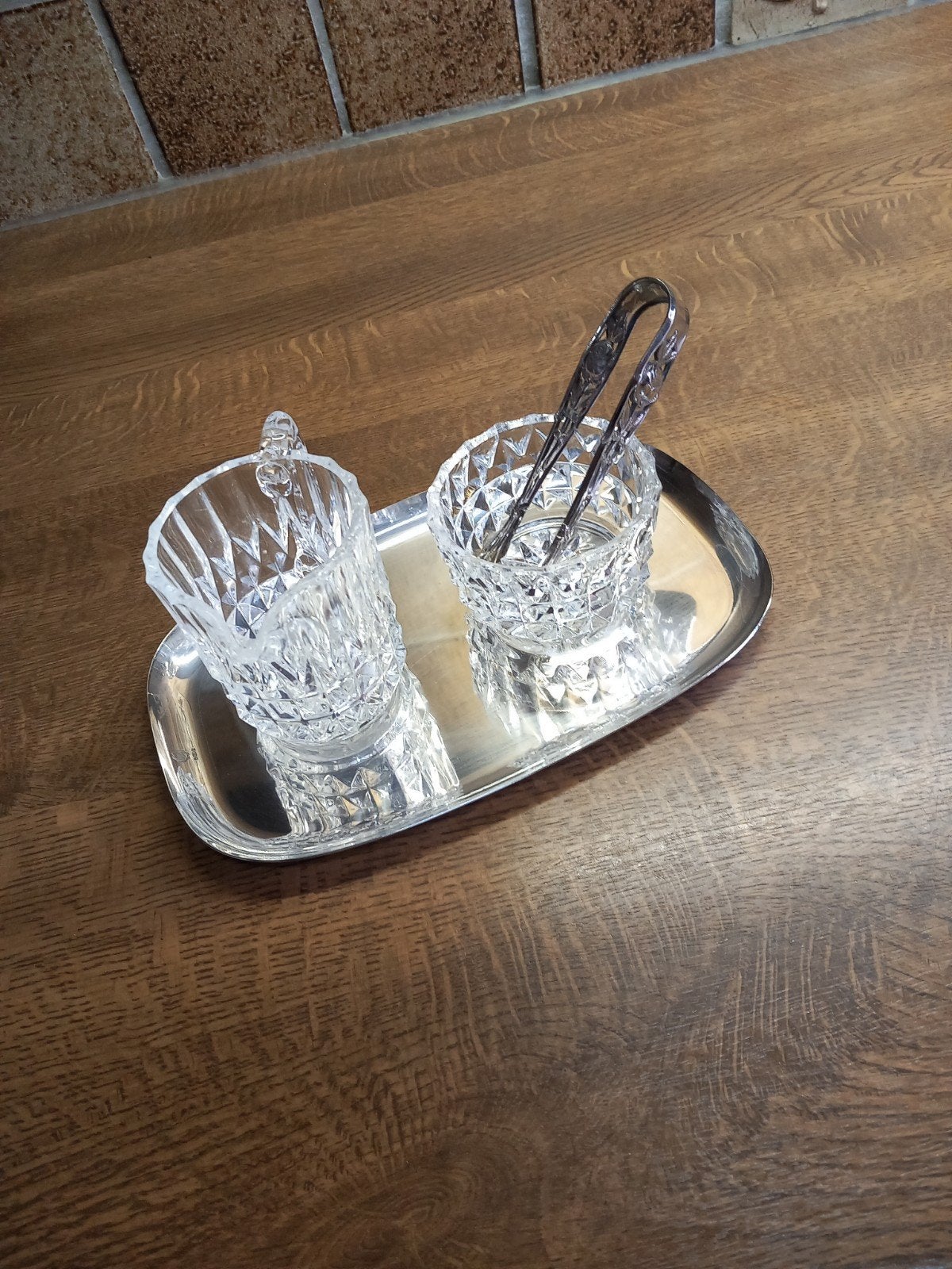Melkkannetje en suikerpot, Ophalen, Glas, Overige stijlen, Overige typen