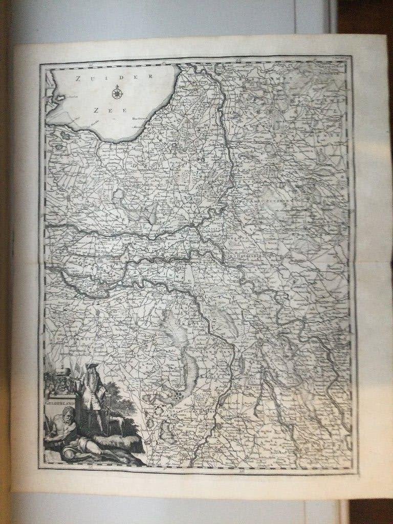 Gelderland met IJsselmeer Halma 1725, 33 cm, Cartografie, 43 cm, Met tekst