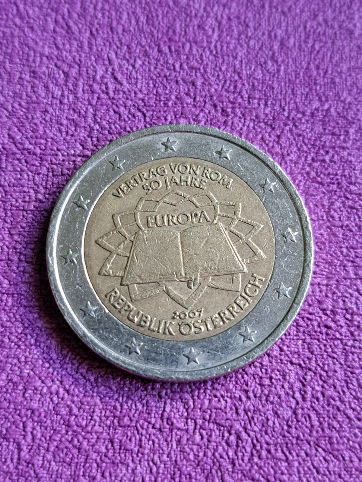 2 euro cc Oostenrijk Verdrag van Rome 2007, Ophalen of Verzenden, Oostenrijk, 2 euro