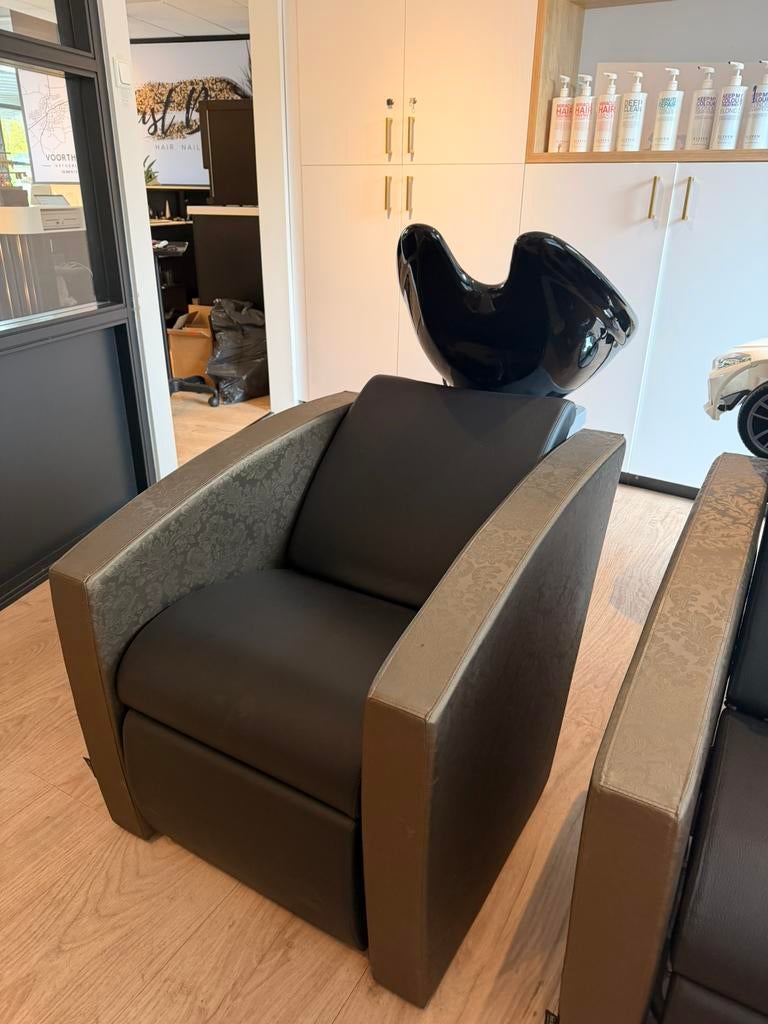 Kappers wasbak, Huis en Inrichting, Ophalen, Zo goed als nieuw, Zwart, Eén
