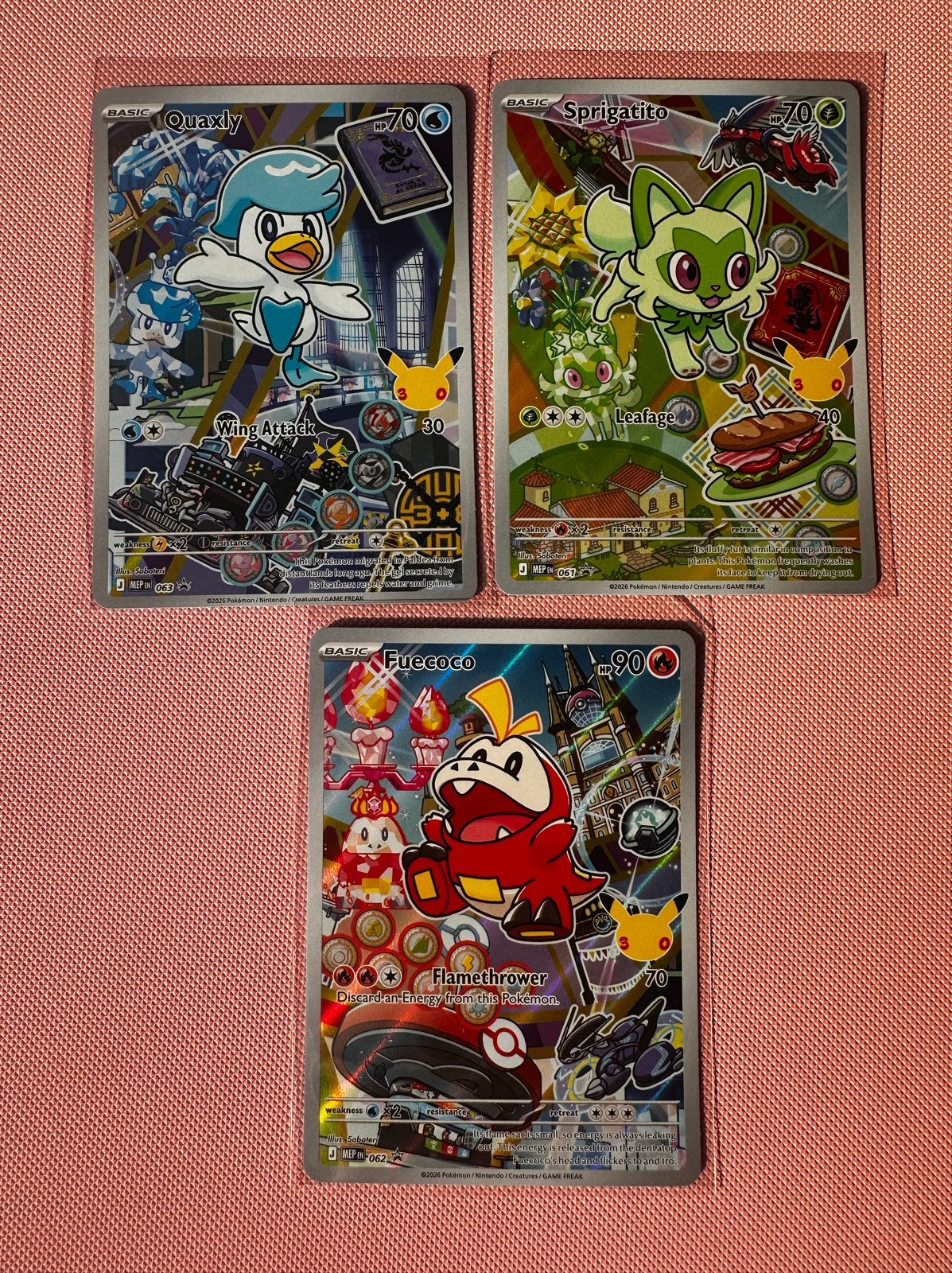 Pokémon First Partner Pack Serie 3: Sprigatito, Fuecoco, Qua, Ophalen of Verzenden, Nieuw, Meerdere kaarten