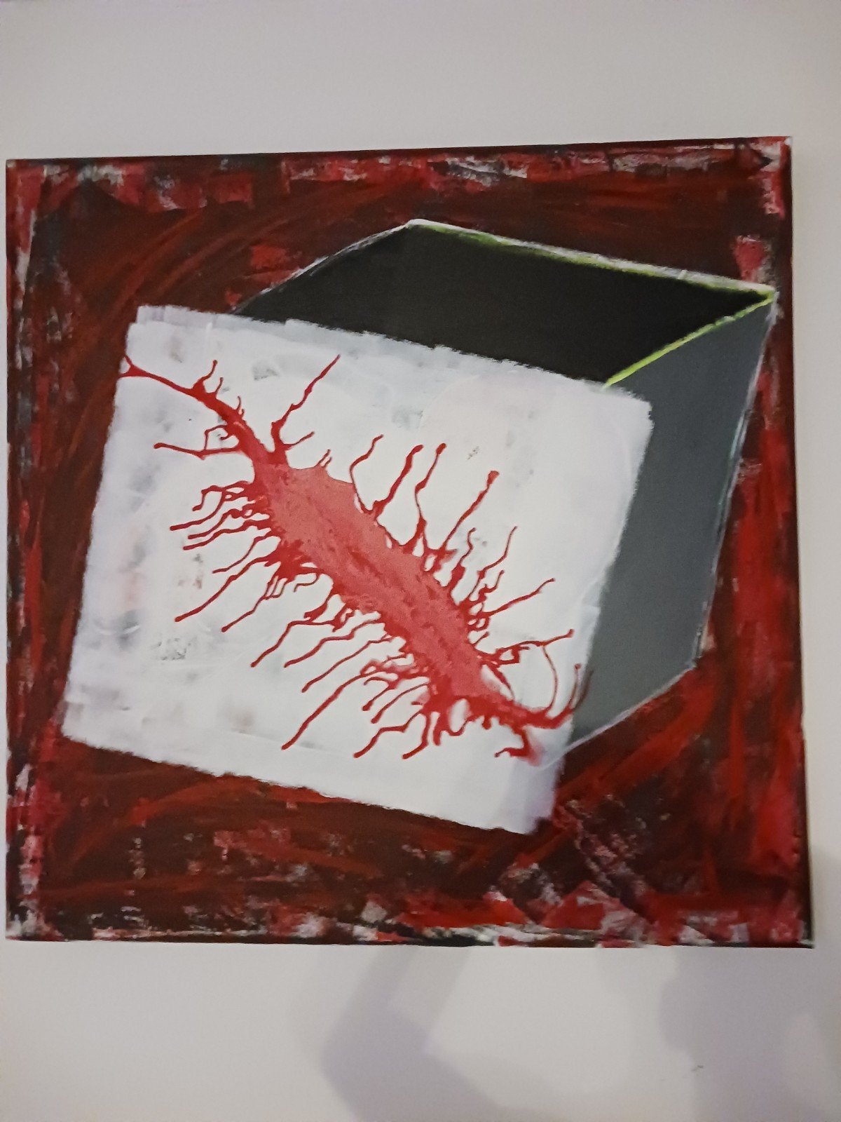 Abstract schilderij, Ophalen