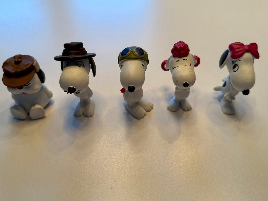 5 Snoopy poppetjes, onbeschadigd, Ophalen, Zo goed als nieuw