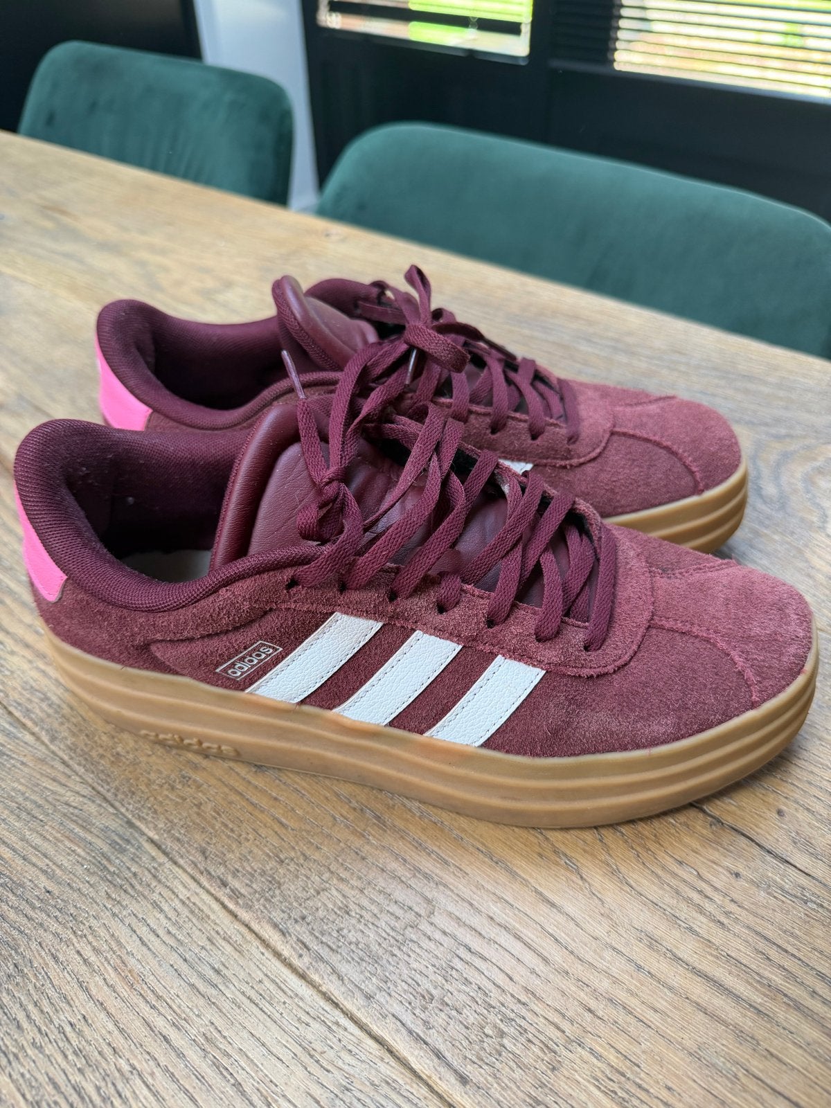 Adidas Bordeaux Rode Sneakers Maat 40, Ophalen of Verzenden, Gedragen, Rood, Sneakers of Gympen