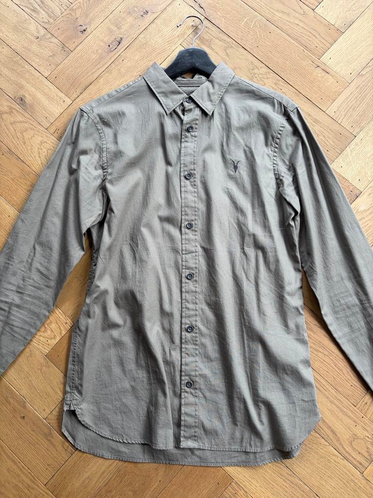 AllSaints overhemd khaki maat S, Ophalen of Verzenden, Nieuw, Groen, Halswijdte 38 (S) of kleiner