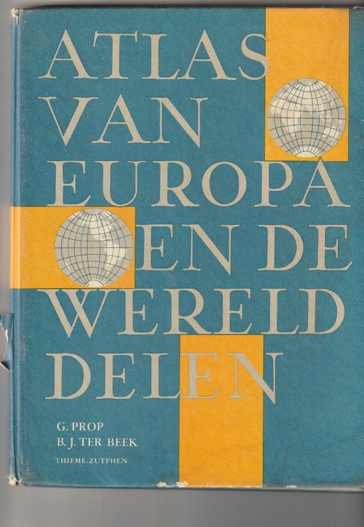 Atlas van europa en de wereld delen oud boek, Boeken, Atlassen en Landkaarten, Ophalen of Verzenden, 1800 tot 2000, Europa Overig