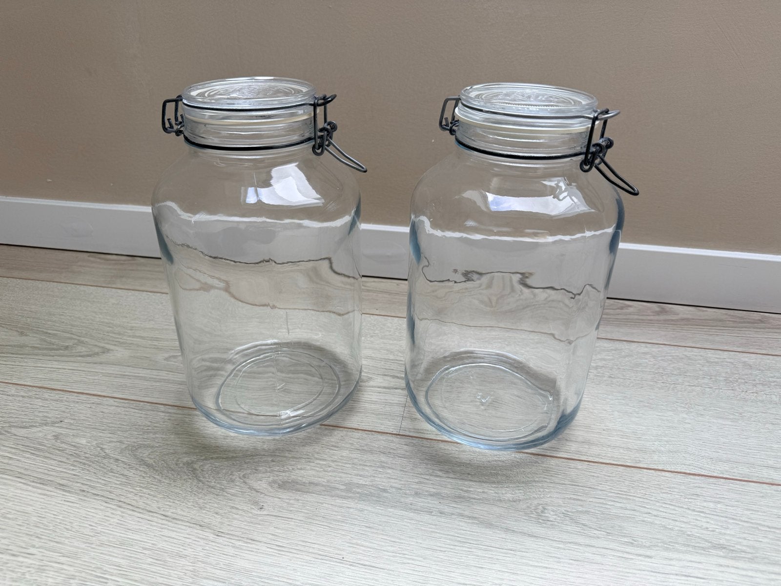 Set van 2 glazen voorraadpotten met beugelsluiting, Ophalen, Overige kleuren, Minder dan 50 cm, Glas