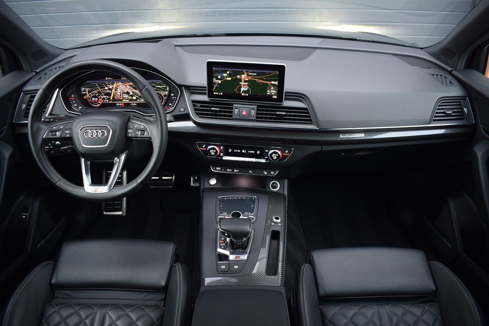 Audi SQ5 3.0 V6 TFSI 354pk Quattro | Luchtvering | Pano | Le, Auto's, Audi, Automaat, Gebruikt, 2995 cc, Leder
