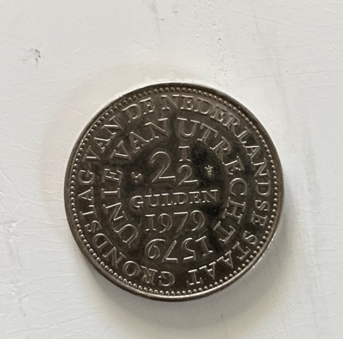 2½ Gulden munt Juliana 1979 unie van Utrecht, Postzegels en Munten, Munten | Nederland, Koningin Juliana, Zilver, Ophalen of Verzenden