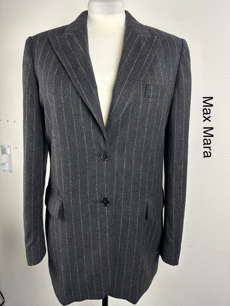 Max Mara Blazer  (mt: 42) 16,6/9676, Zwart, Max Mara, Maat 42/44 (L), Max Mara