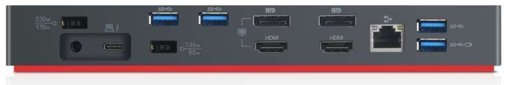 Lenovo Thunderbolt 3 Dock Gen 2 - 40ANY230EU, Computers en Software, Dockingstations, Ophalen, Zo goed als nieuw, Docking station