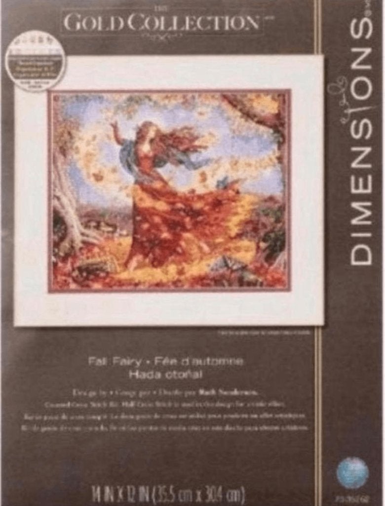 BORDUURPAKKET DIMENSIONS GOLD COLLECTION FALL FAIRY, Hobby en Vrije tijd, Borduren en Borduurmachines, Verzenden, Nieuw, Handborduren