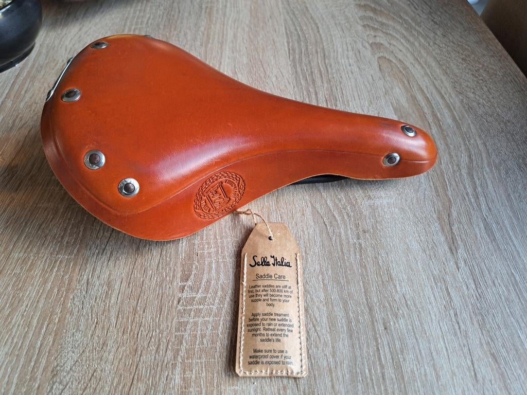 Nieuwe! Lederen Selle monte Grappa Italia V3 bruin zadel, Leer, Nieuw, Ophalen of Verzenden, Selle Italia