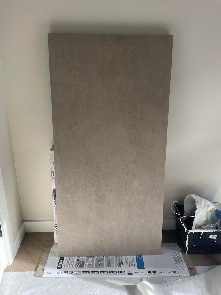 Beige tegels en gouden tegeltjes voor badkamer of wc, Ophalen, 60 cm of meer, 40 tot 60 cm, Nieuw