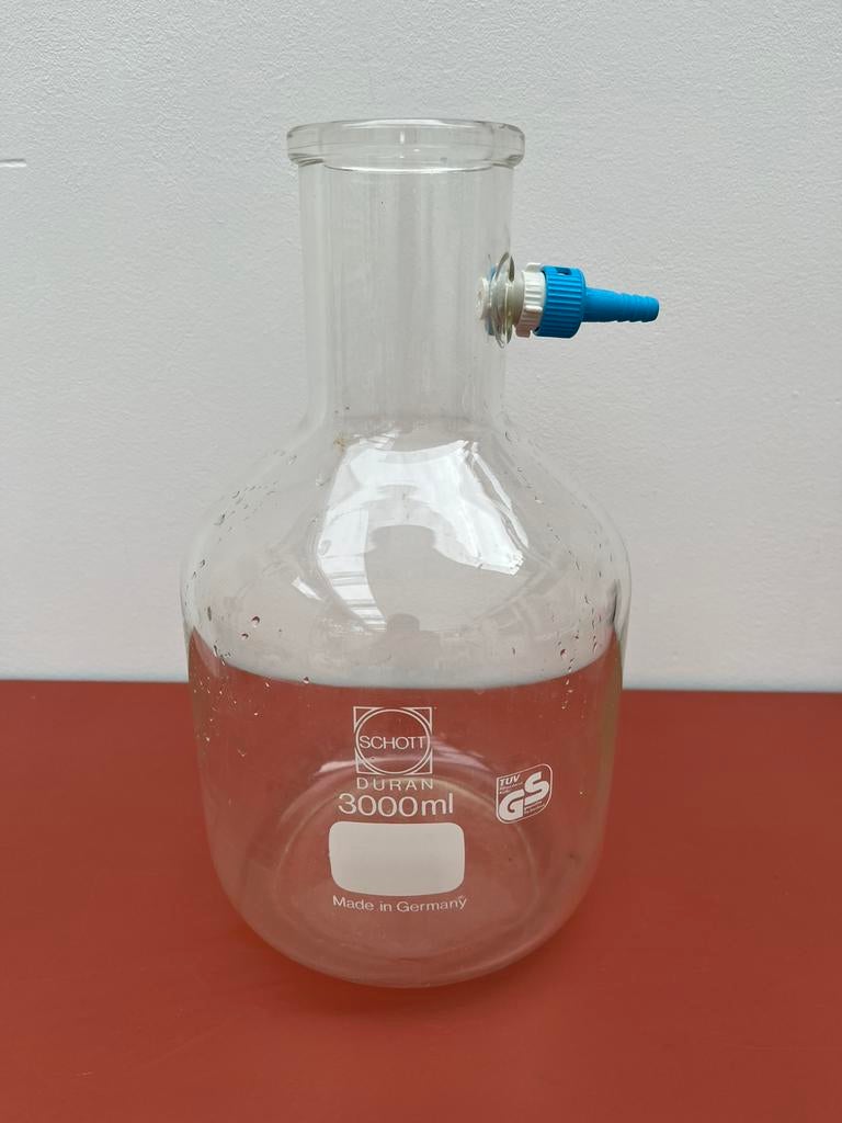 Schott Duran filtratie fles 3L glas, Ophalen of Verzenden