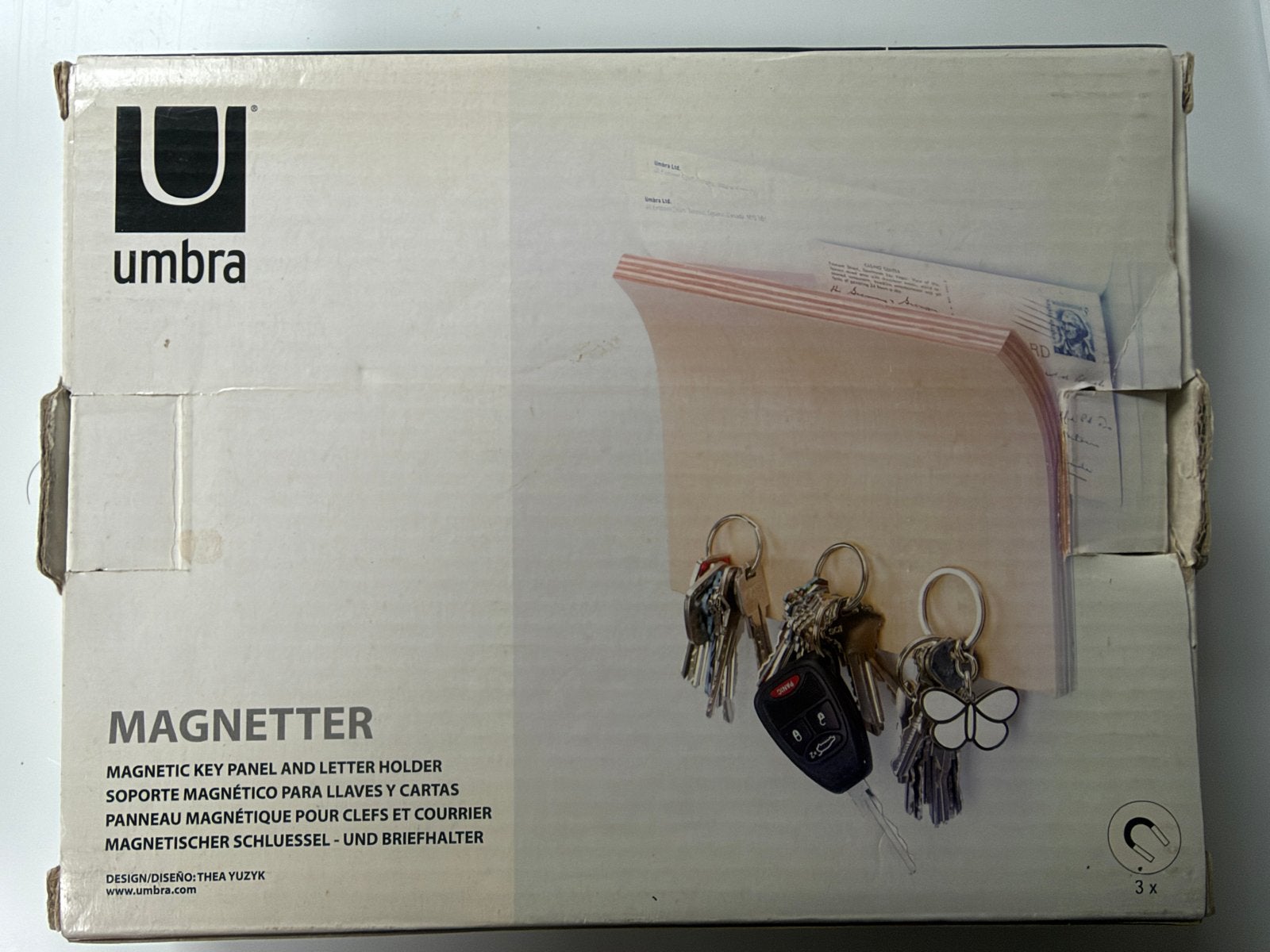 Nieuw Umbra Magnetter Magnetisch Sleutelrek en Brievenhouder, Ophalen, Hout, Nieuw, Modern
