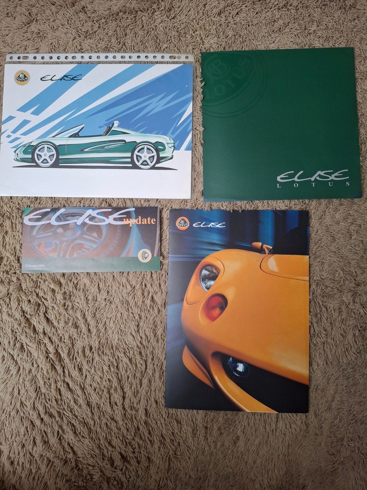 Lot autofolders Lotus Elise, Verzenden, Zo goed als nieuw, Overige merken