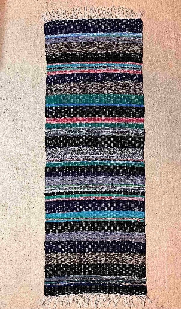 Kleed vloerkleed recycle geweven stof banen 189/67 cm, Huis en Inrichting, Gebruikt, Etten-Leur, DJT@dejuistetoon.eu, Overige kleuren