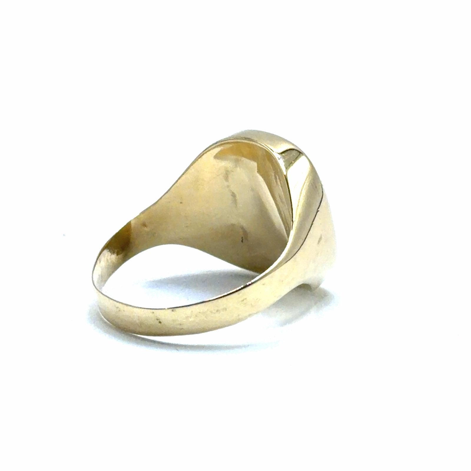 Gouden zegelring met zwarte onyx steen, 19 tot 20, Nieuw, Ophalen of Verzenden, W