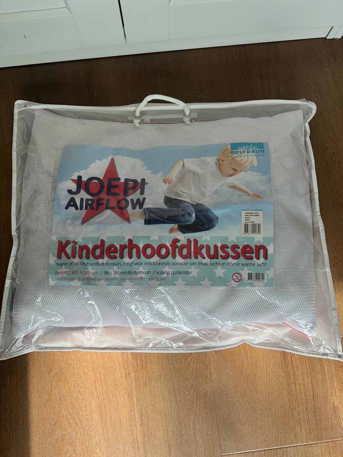 Joepie kinderhoofdkussen, Eenpersoons, Wit, Ophalen of Verzenden, Zo goed als nieuw