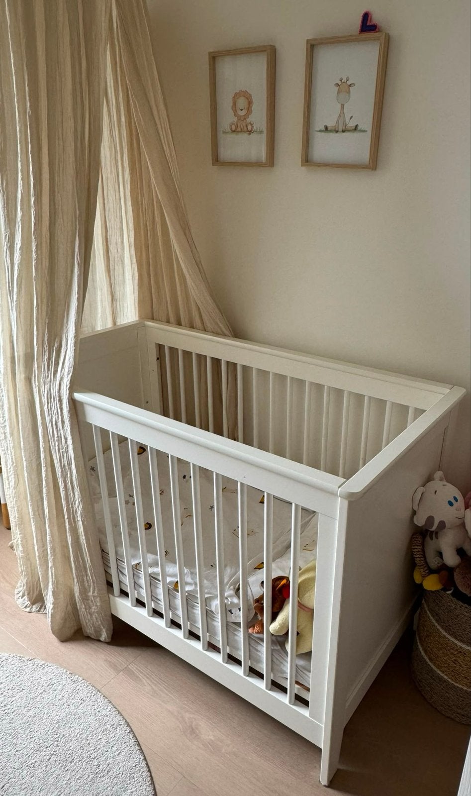 Wit Ledikant Kidsmill Montana, Kinderen en Baby's, Kinderkamer | Bedden, Ophalen, Gebruikt, 70 tot 85 cm, 140 tot 160 cm