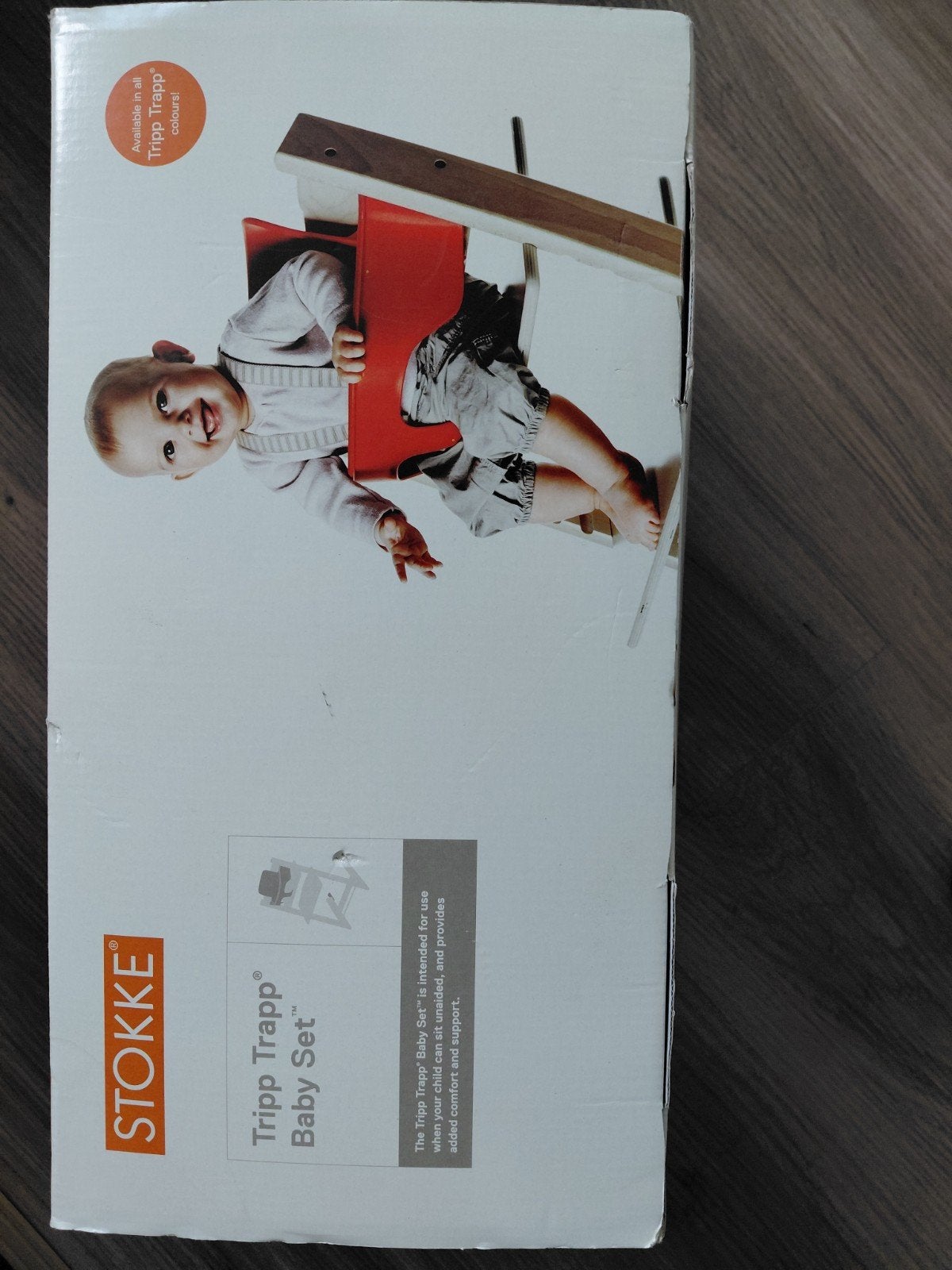 stokke trip trap baby set donker bruin, Ophalen, Zo goed als nieuw, Meegroeistoel, Stoelverkleiner