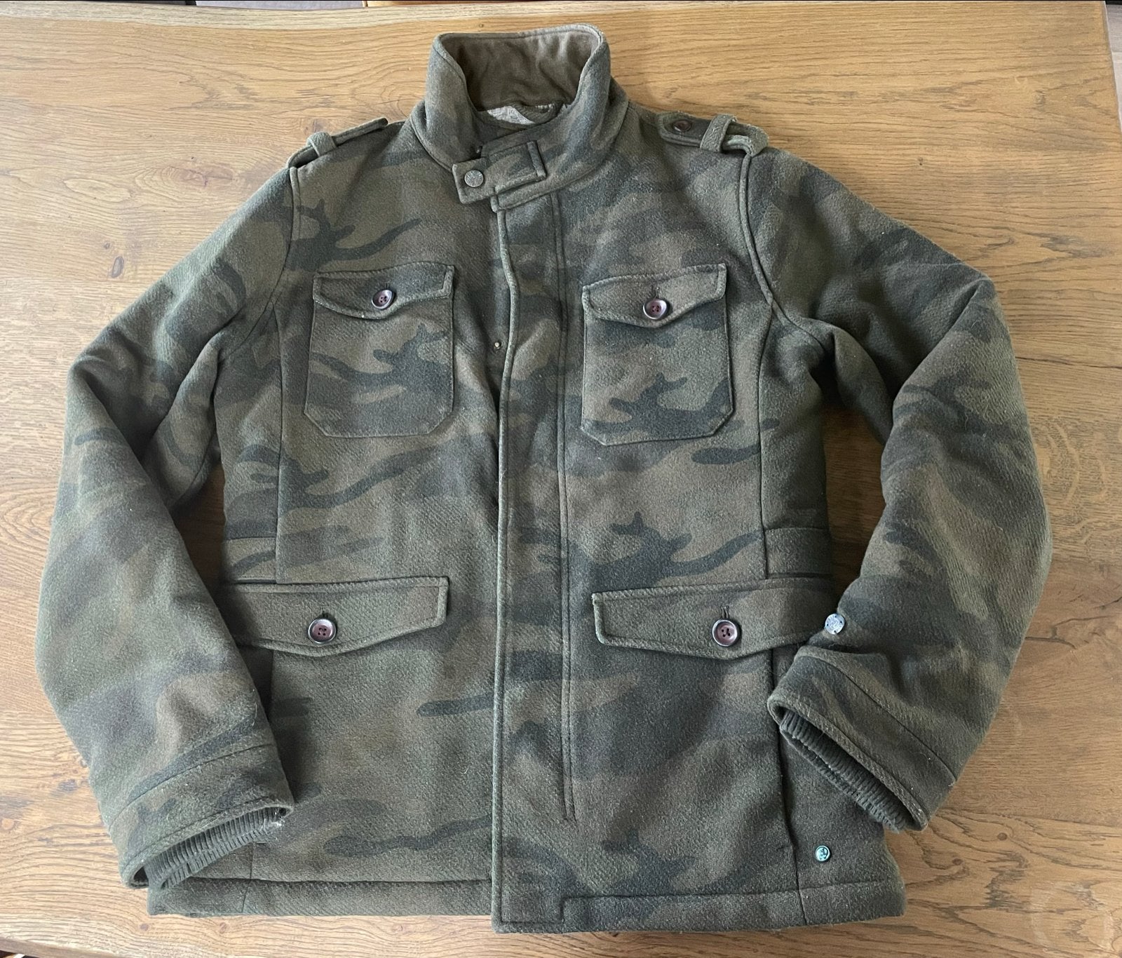 Cast Iron Camouflage Jas Maat L, Kleding | Heren, Ophalen of Verzenden, Zo goed als nieuw, Maat 52/54 (L), Groen