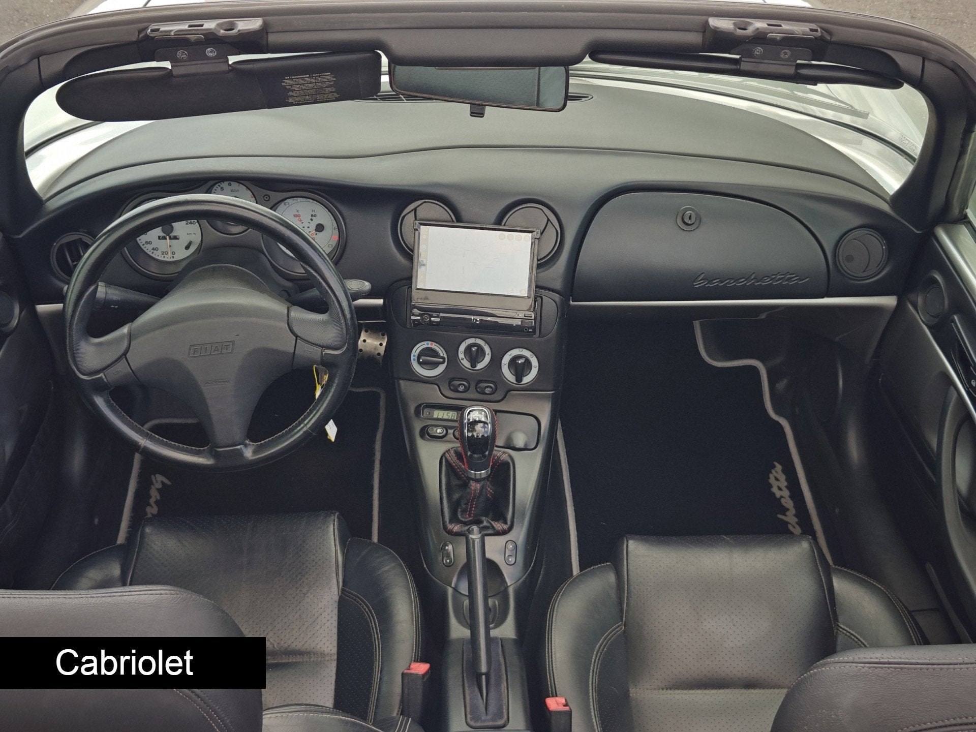 Fiat Barchetta 1.8-16V (bj 1996), Auto's, Oldtimers, Voorwielaandrijving, Zwart, Cabriolet, Elektrische ramen