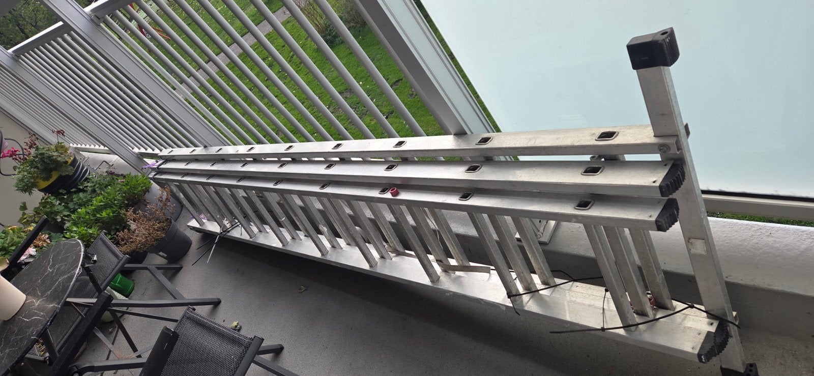 Aluminium Reformladder - 3x9 Sporten. Allen ophalen., Gebruikt, Ophalen of Verzenden, Ladder, Opvouwbaar of Inschuifbaar