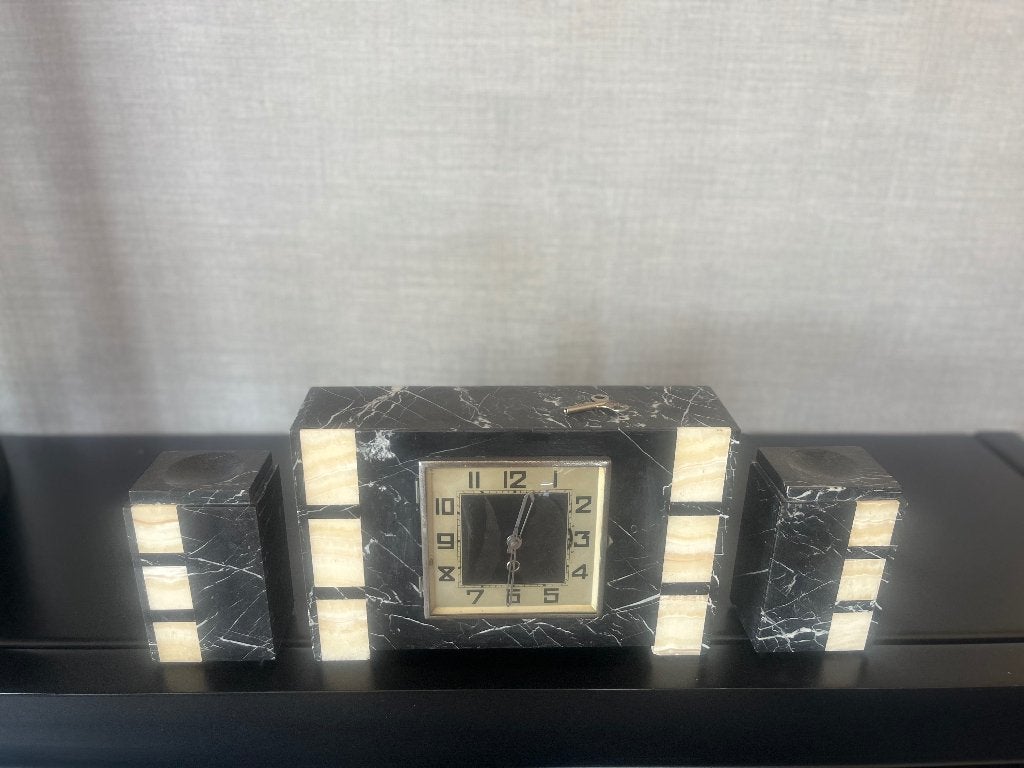 art deco klok mantelklok, Antiek en Kunst, Ophalen
