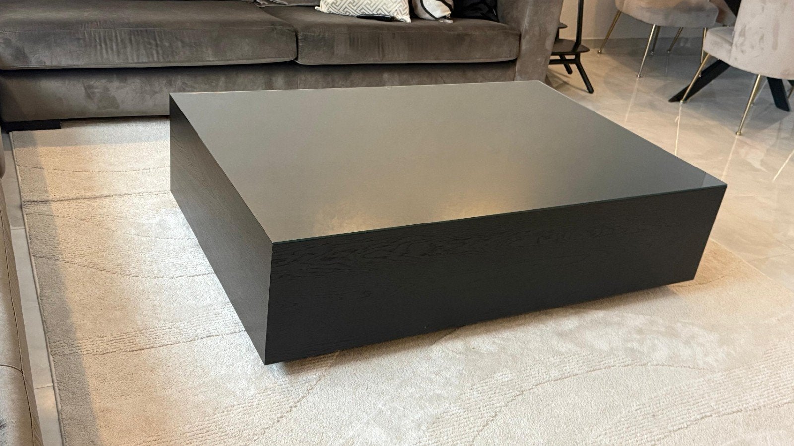 PUUR Salontafel 150x100 cm, Ophalen, Glas, Zo goed als nieuw, Modern, minimalistisch
