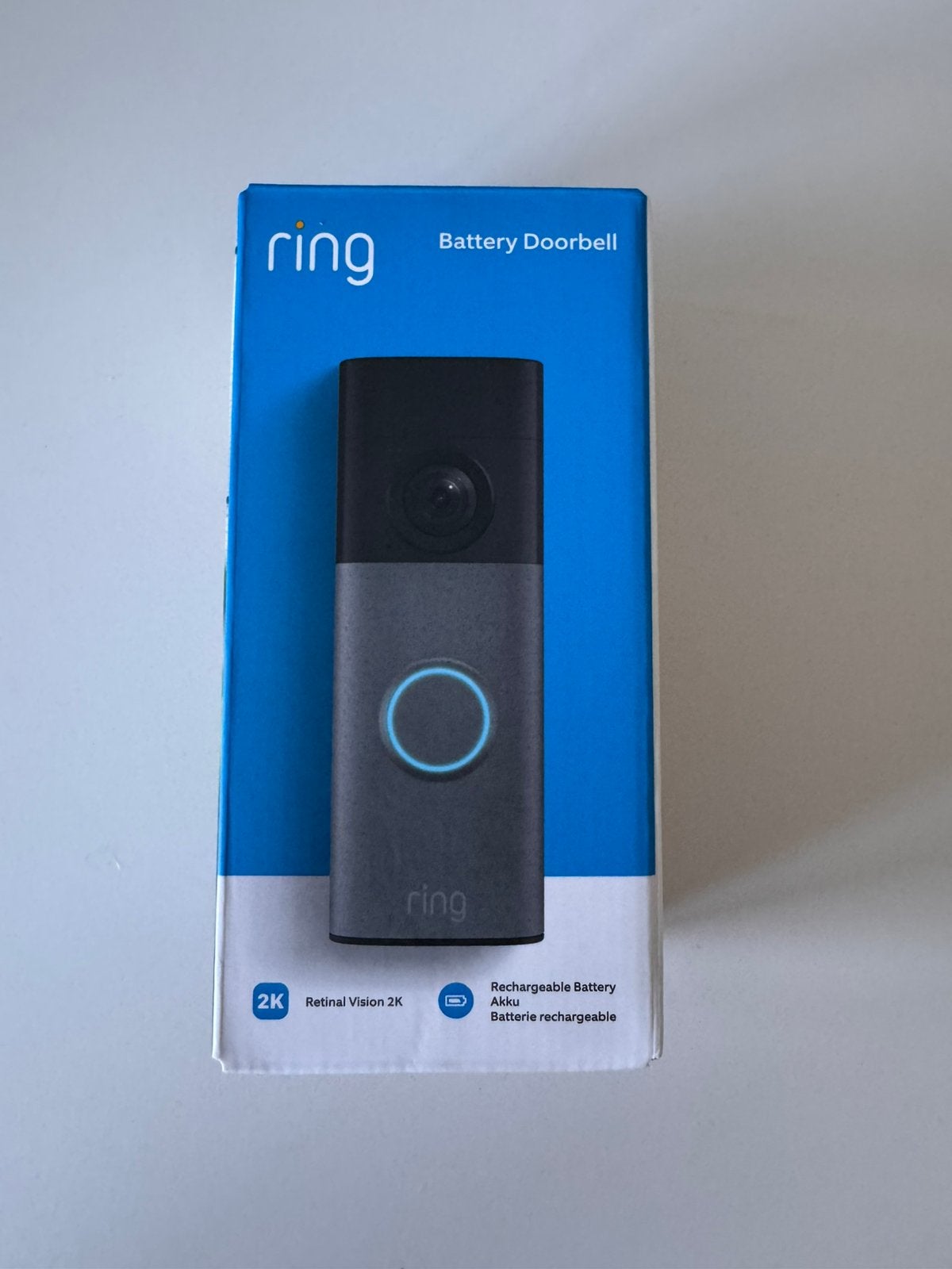 Ring Battery Doorbell 2e Gen 2K Video Deurbel Nieuw in doos, Ophalen of Verzenden, Ingebouwde camera, Nieuw, Draadloos