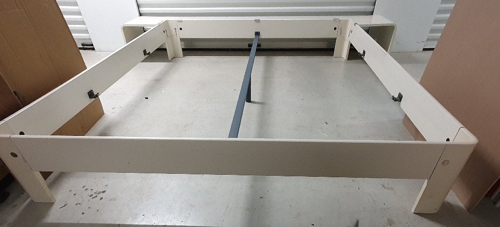 Auping bed 180x220 cm Extra lang, Ophalen, Wit, Tweepersoons, 180 cm